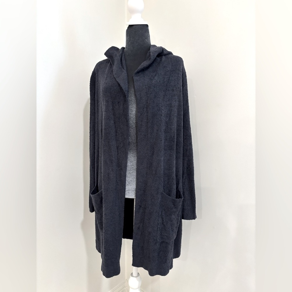 Barefoot Dreams Navy Blue Hooded Cardigan Size M